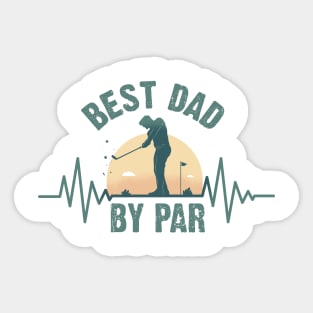 Best Dad By Par sticker Sticker